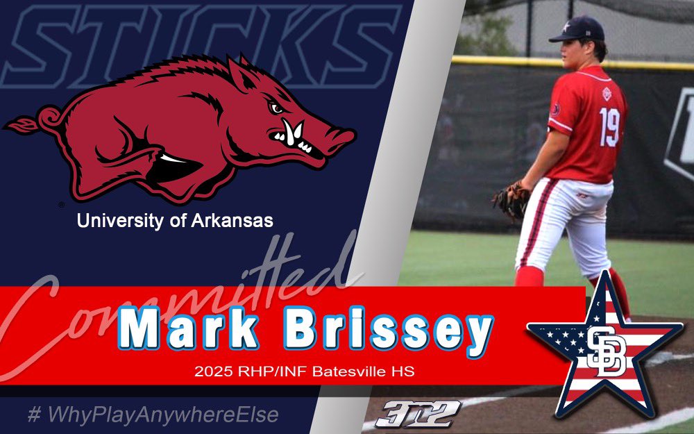 Arkansas lamds 2025 baseball commit Mark Brissey of Batesville